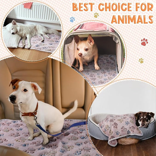 Tatuo 4 Pcs Dog Blanket for Pet Cat Blankets Indoor Puppy Teething Stuff Toys - Image 2