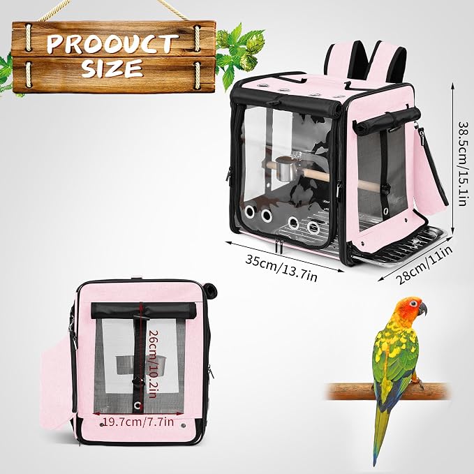 Suertree Bird Carrier with Seat Belt - Image 6
