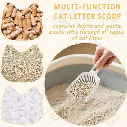 24 Pieces Litter Scoop Bulk for Cats Plastic Pet Kitty Litter Scooper Durable - Image 5