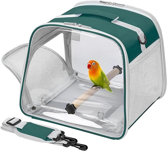Suertree Small Bird Carrier, Large Window Travel Cage by Suertree