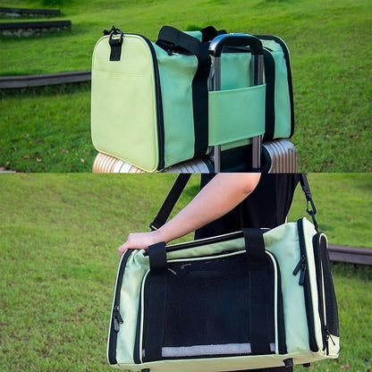 Soft Sided Carrier for Small Medium Cats Dogs, TSA Airline Approved Collapsible - Image 9