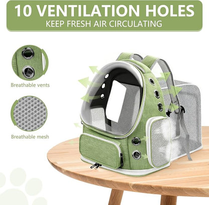 Expandable Cat Backpack Carrier, Breathable Cat Bubble Backpack - Image 3