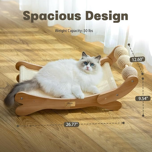Cat Scratcher with Sisal Ball, Durable Cat Beds with Hammock - Image 2