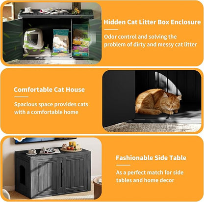 Cat Litter Box Enclosure, Indoor Outdoor Cat House - Image 3