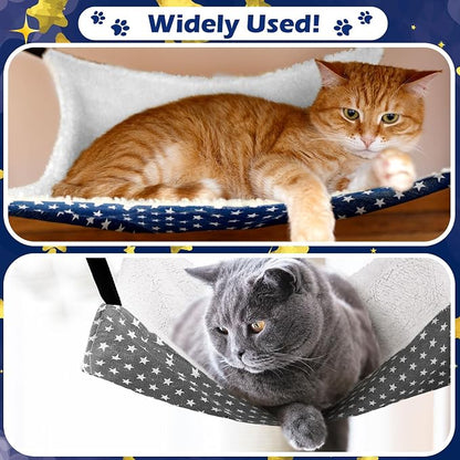 Jetec 2 Pack Cat Hammock for Cage, Catio Accessories Reversible Soft Cats Bed - Image 2