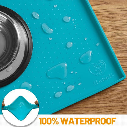 Hubulk Dog Feeding Mat, 100% Waterproof Food Grade Silicone Pet Food and Water - Image 4
