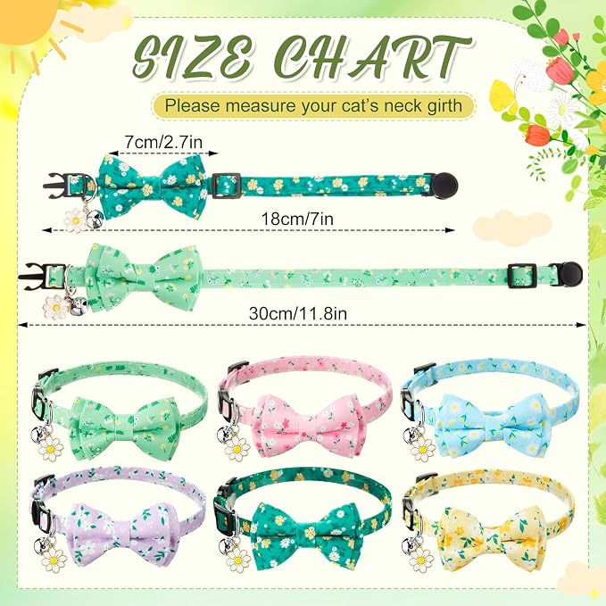 Hsei 6 Pcs Spring Cat Collars Bulk - Image 3