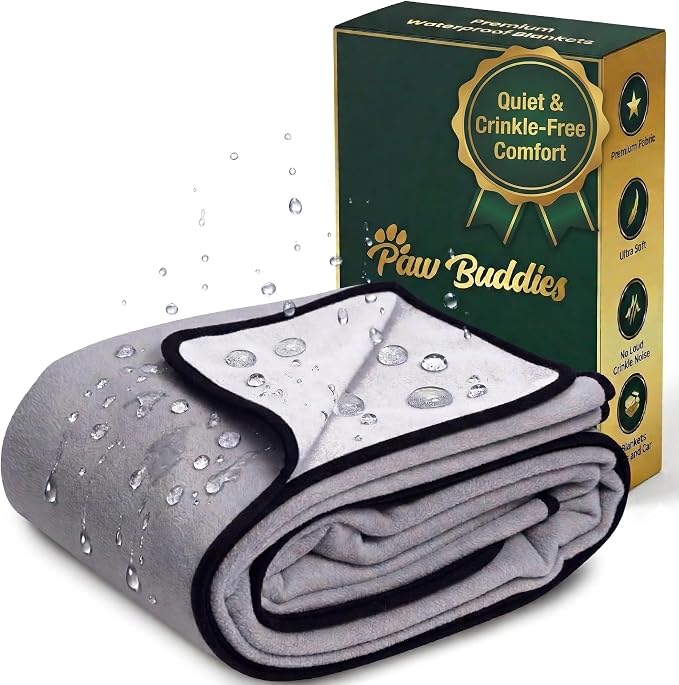 Paw Buddies Waterproof Blanket 80"x90" – Reversible Microfleece Throw by PAwBuddies