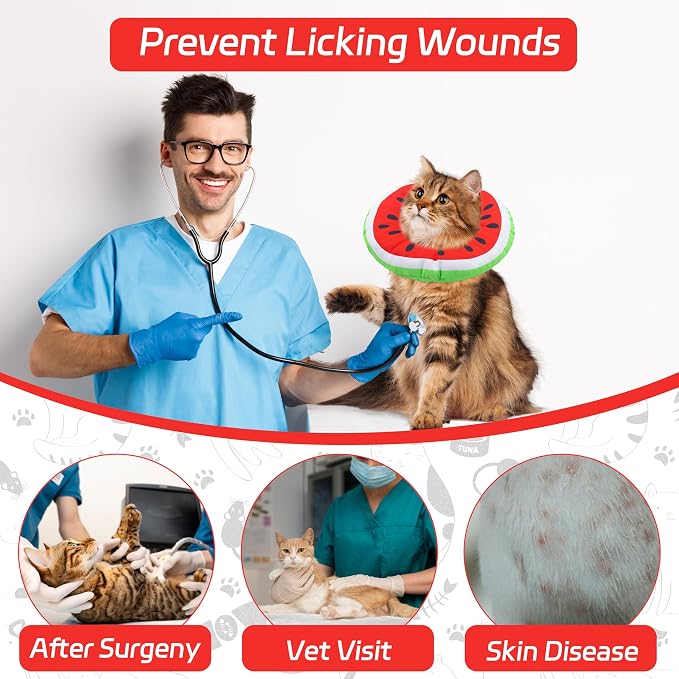 Cat Cone Collar Soft, Adjustable Cat Recovery Collars Kitten Cones to Stop - Image 6
