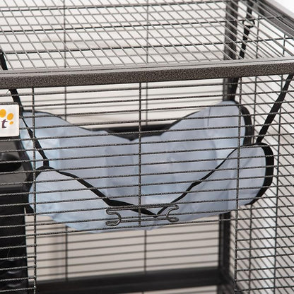 PawHut Metal Small Animal Cage, 4-Tiers Rolling Big Ferret Cage - Image 9