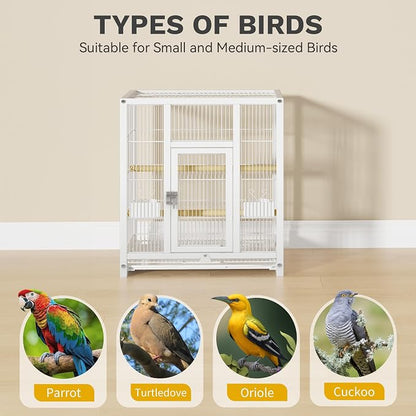 DWVO 41-inch Metal Bird Cage: Large Parrot Cages - Image 4