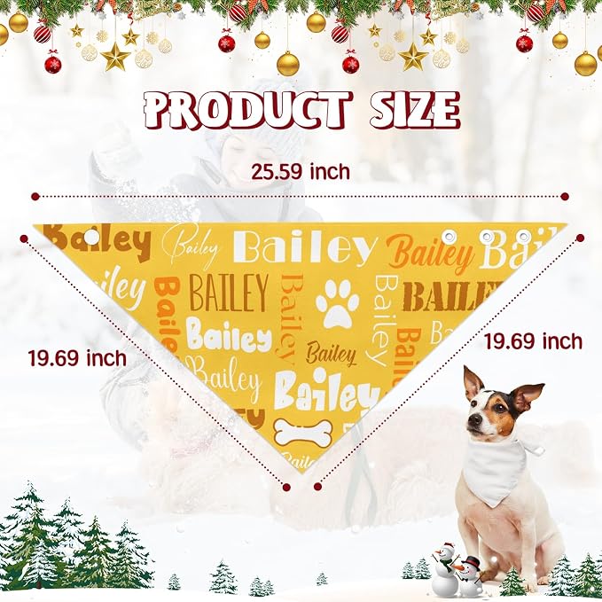 Personalized Dog Bandanas Custom Neckwear Name Button Anti-loosening Dog Scarf - Image 7