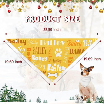 Personalized Dog Bandanas Custom Neckwear Name Button Anti-loosening Dog Scarf - Image 7