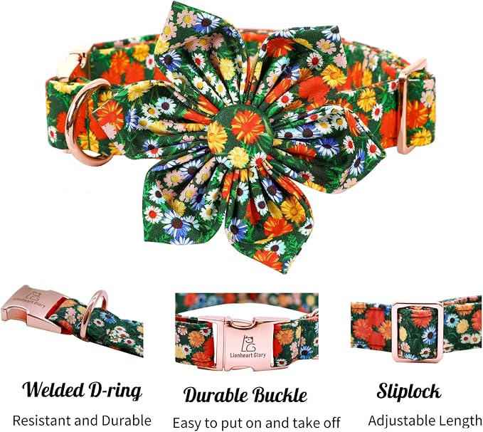 Lionheart Glory Cute Floral Pattern Pet Collar - Image 3