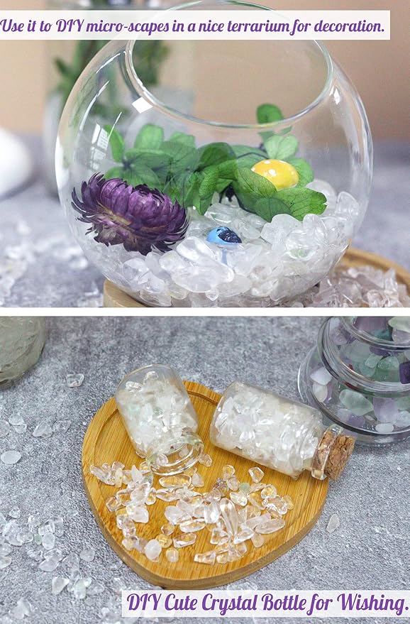 1lb Clear Quartz Aquarium Gravel Rocks Natural Tumbled Healing Crystal Chips - Image 4