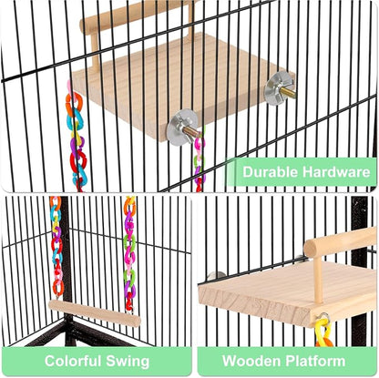 Kyouki Bird Perch Bird Cage Accessories Platform Swing - Image 4