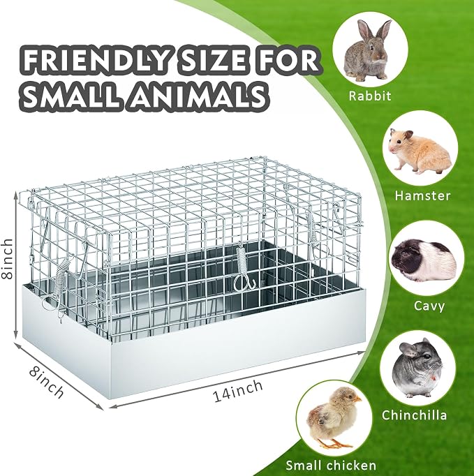 14 x 8 x 8 Inch 1 Hole Folding Guinea Pig Carrier Chinchilla Carrier Portable - Image 2