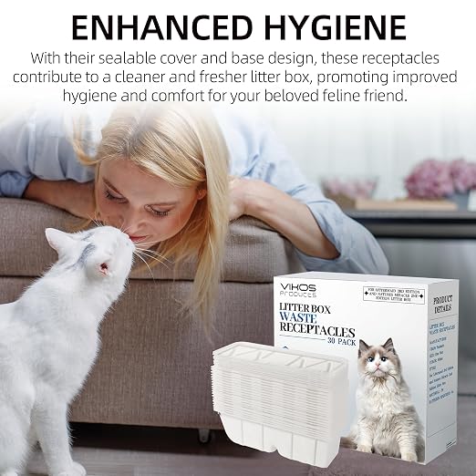 30-Pack Disposable Litter Box Waste Receptacles Compatible - Image 6