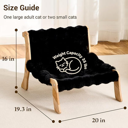 Solid Wood Cat Couch Bed for Indoor Cats, Modern Cat Sofa - Image 6