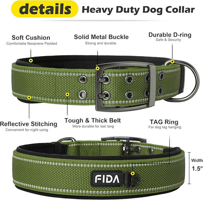 Fida Heavy DutyDog Collar for Large Dogs, Ultra Comfortable Soft Neoprene Padded - Image 4
