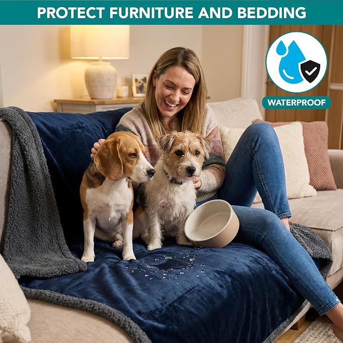 PetAmi Waterproof Dog Blanket for Medium Large Dog Puppy Cat Throw for Couch - Image 2