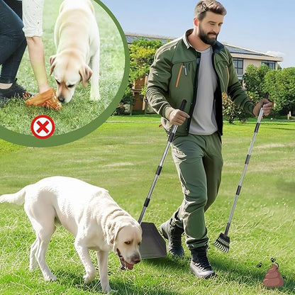 T2Y Pooper Scooper, Adjustable Stainless Steel Rake & Spade & Extra Large Tray - Image 6