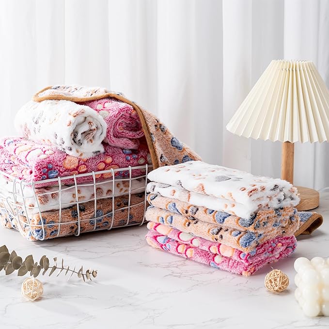 1 Pack 3 Blankets Super Soft Fluffy Premium Fleece Pet Blanket Flannel Paw - Image 7