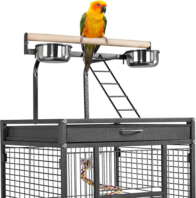 Yaheetech 61-inch Playtop Wrought Iron Large Parrot Bird Cages - Image 9