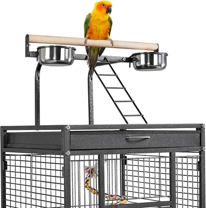 Yaheetech 61-inch Playtop Wrought Iron Large Parrot Bird Cages - Image 9