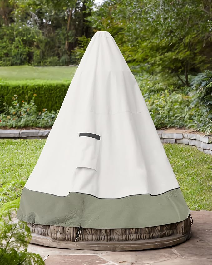 Bitubi Fountain Cover（48"x61"） 600D Oxford Cloth Garden Fountain Statue - Image 5