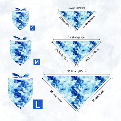 30 Pack Large Tie Dye Dog Bandanas Stitch Dog Bandana Bulk Reversible Print One - Image 2