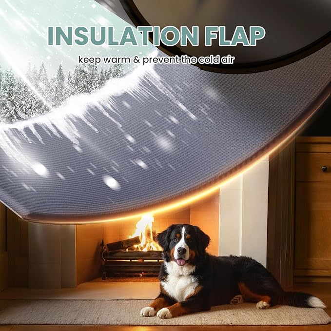 3-Flap Insulated Aluminum Dog Door - Image 6