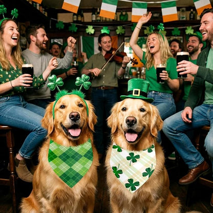 Weewooday 50 Pcs St Patricks Day Bandanas Bulk - Image 6