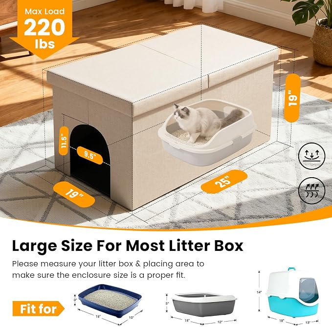 3-in-1 Cat Litter Box Enclosure - Image 6