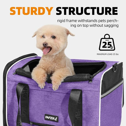 Top Open Medium Pet Carrier Roll Up Flap - Image 5