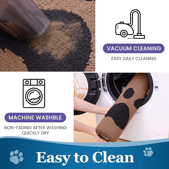 Buganda Dog Door Mat for Muddy Paws, Absorbent Dirt Trapper Washable Indoor - Image 7