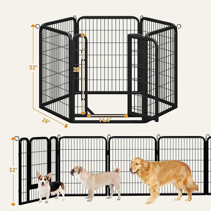 Yaheetech Dog Playpen Outdoor, 32 inch 6 Panels Dog Pen Indoor Heavy Duty Puppy - Image 4
