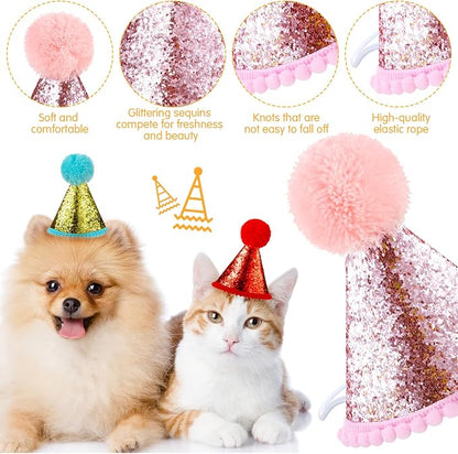 4 Pieces Dog Birthday Hat for Pets Christmas Party Decoration Accessories Pet - Image 3