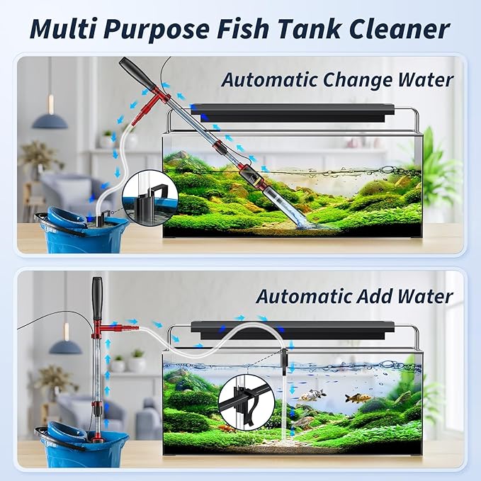 Fish Tank Cleaner, Aquarium Gravel Cleaner, 530GPH/32W Electric Fish Tank - Image 6