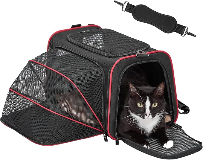 Petsfit Expandable Cat Carrier Dog Carriers, Airline Approved Soft-Sided by Petsfit
