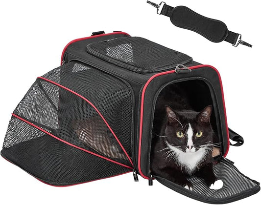 Petsfit Expandable Cat Carrier Dog Carriers, Airline Approved Soft-Sided by Petsfit