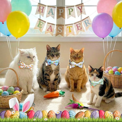 Hsei 6 Pcs Easter Cat Collar Bulk - Image 5