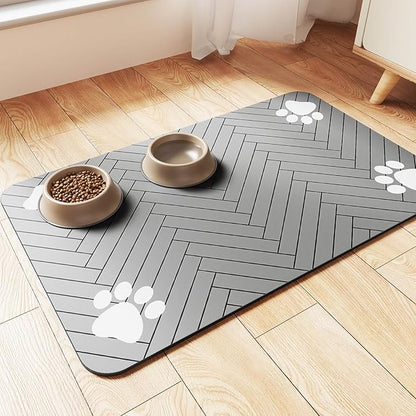 Pet Feeding Mat-Absorbent Pet Placemat by Incenseburner