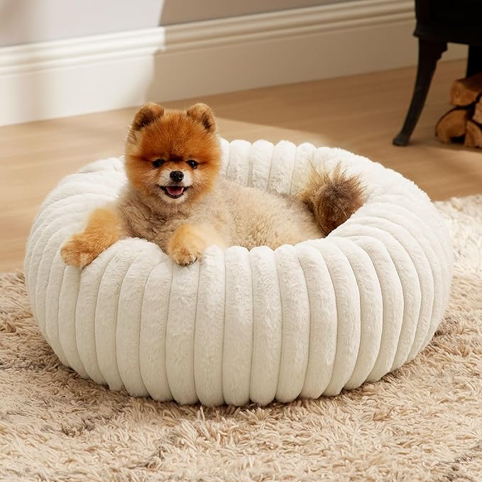 Bedsure ComfyFleece™ Donut Small Dog Bed by BEDSURE