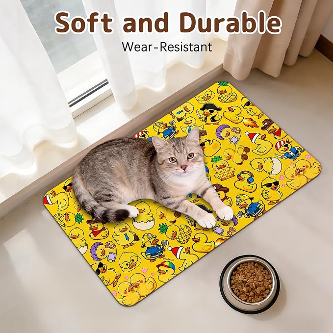 Dog Food Mat for Bowls, Absorbent Quick Dry Dog Cat Mats for Food and Water - Image 4
