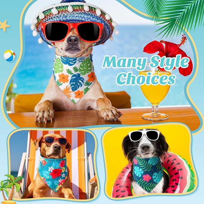 Weewooday 50 Pcs Hawaiian Dog Bandanas Bulk - Image 6