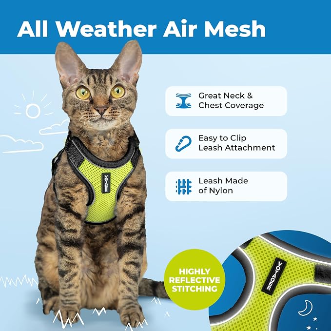 Voyager Escape-Proof Step-in Lock Cat Harness & 5ft Neoprene-Handle Leash Set - Image 3
