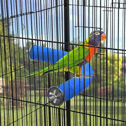 U Shape Parrot Perch Stand Toy Bird Platform Sand Paw Grinding Clean Stick - Image 3