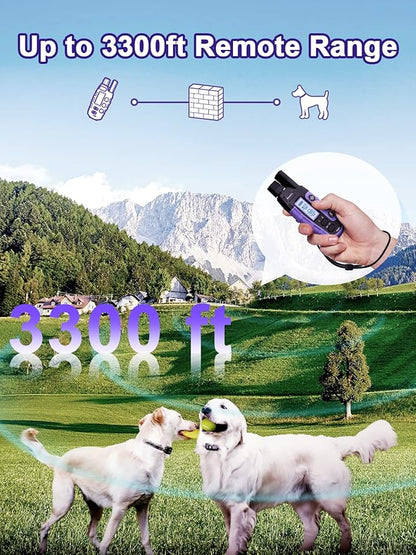 Bousnic Dog Shock Collar 2 Dogs - 3300 ft Waterproof Training Collar - Image 2