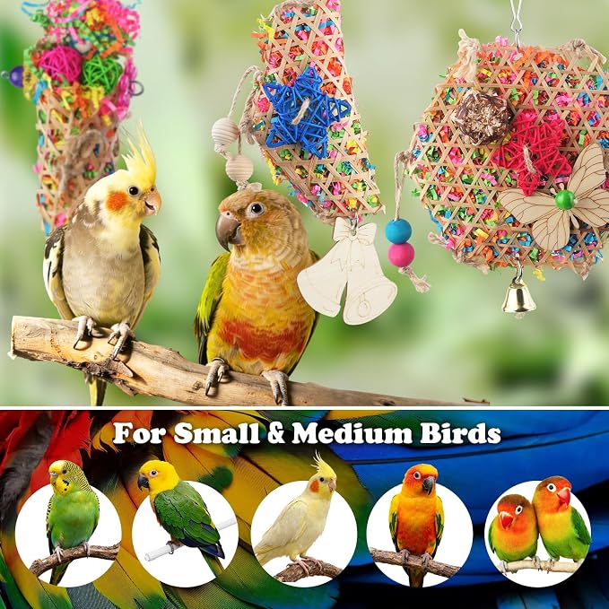 Bird Toys, Parakeet Foraging Toy, Hanging Chewing Toy, Bird Cage Accessories – - Image 5